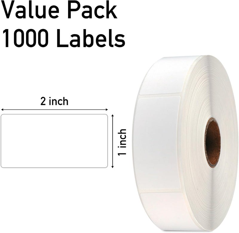 Lrogoe 1000 Pcs Blank Removable Freezer Labels Water Oil Resistant for Food Containers Jars Pantry Organization (Each Measures 1” x 2”) - Image 3